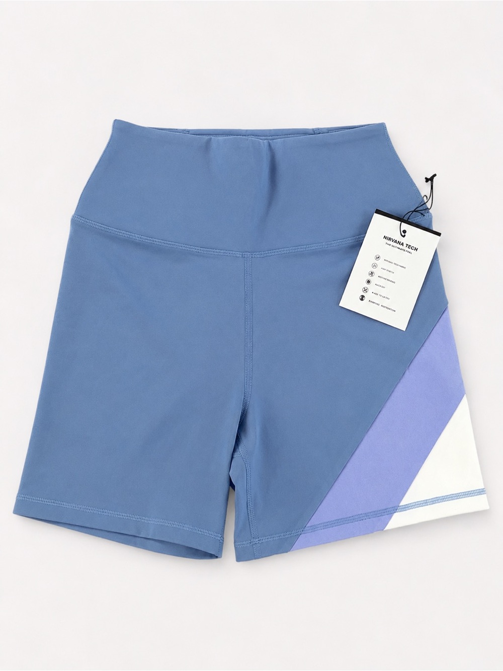 Spiritual Gangster  Nirvana Tech biker shorts Active Legging in Periwinkle Blue